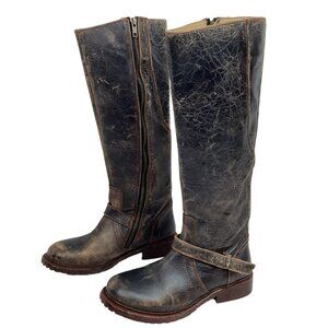 Bed Stu Glaye Cobbler Series Womens 8.5 Distressed Knee-High Leather Riding Boot